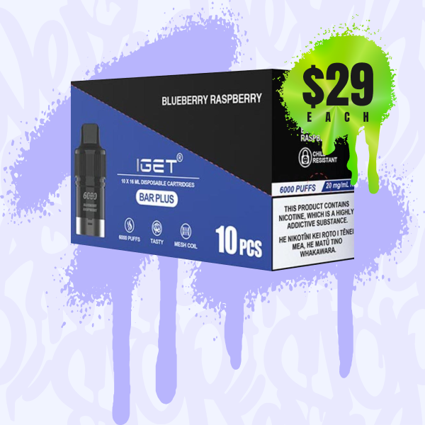 IGET Bar Plus Pod Bulk 10 Packs