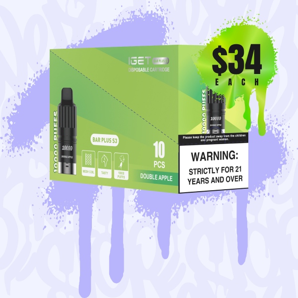 IGET Bar Plus S3 Pod Bulk 10 Packs