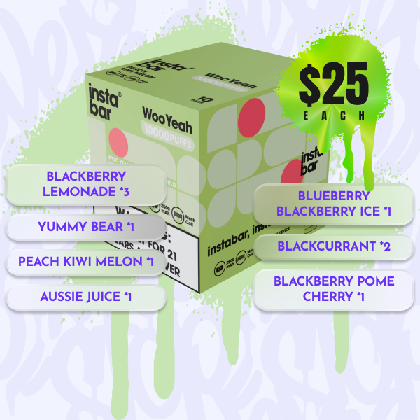 Insta Bar Bulk 10 Packs Set Flavours
